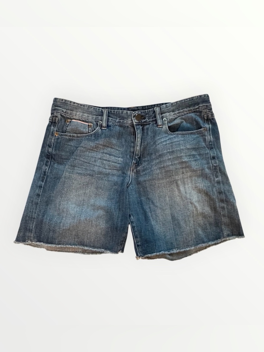 J Crew Medium-Wash Blue Denim Cut Off Raw Hem Shorts Size 30